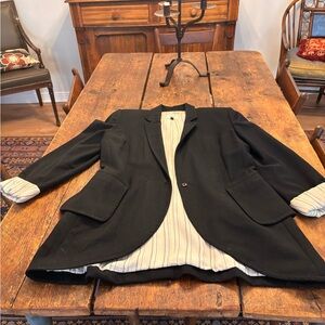 🆕 Jacket VTG 90s Philippe DUBUC (Montreal) Wool Riding Jacket - Black - Size 10